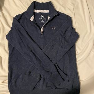 Navy Blue Black Dog Quarter Zip